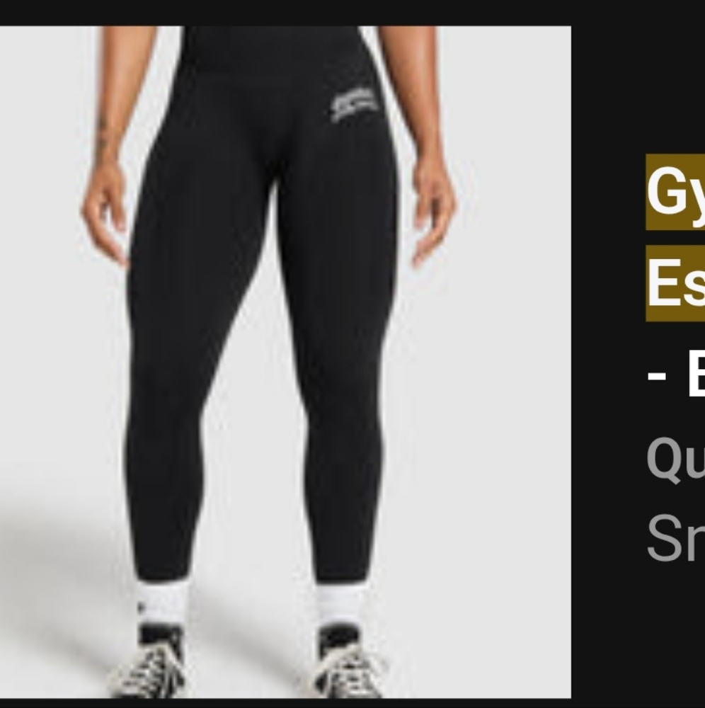 Gymshark Essentials Black Tights